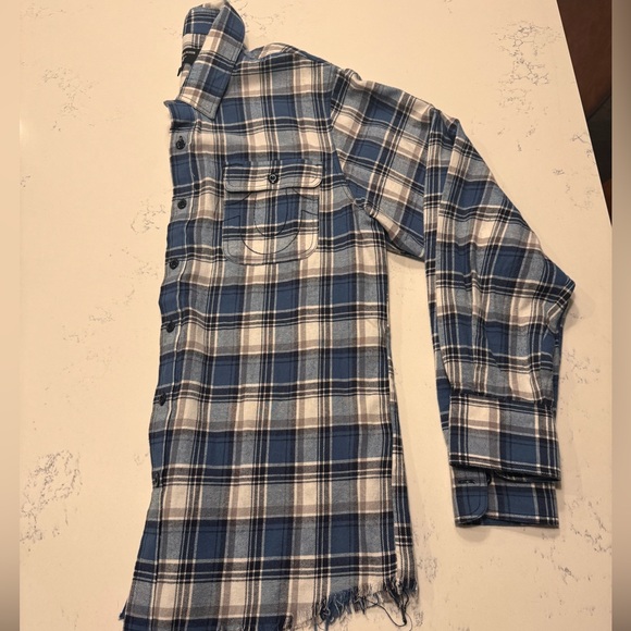 True religion brand jeans distressed flannel button down shirt - Picture 11 of 12